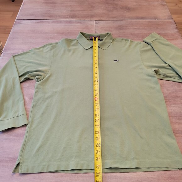 Vineyard Vines Men’s Green Long Sleeve Whale Logo Polo Shirt Size Large - Picture 6 of 8